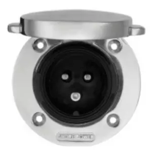 Power Inlet Polyamid with cover 16A/250Vac (2p/3w)