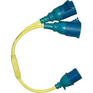 Splitter Cord 16A/250V-CEE plug/2xCEE Coupling
